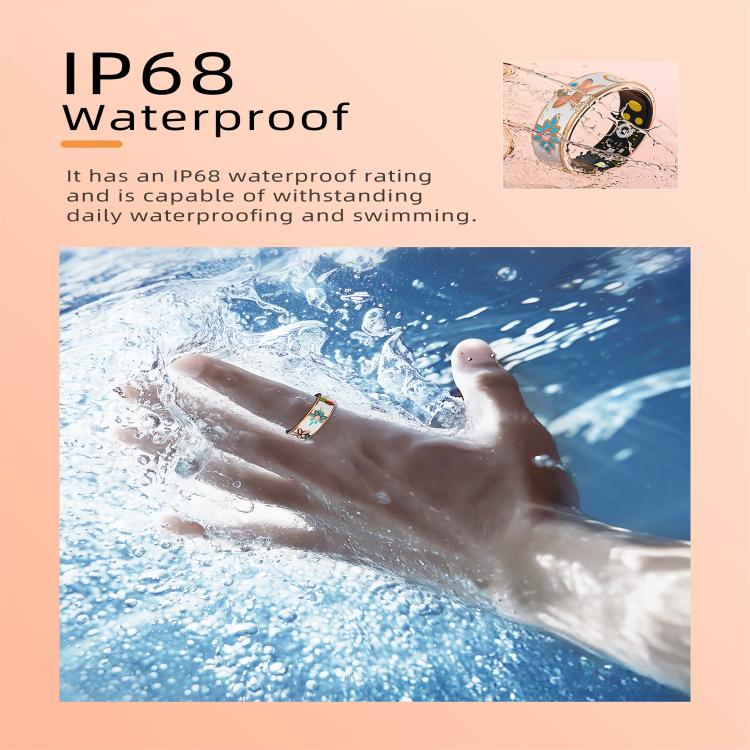 R18 SIZE 7 Smart Ring, Support Heart Rate / Blood Oxygen / Sleep / Care For Faimilies(Rose Gold) by bashfashion