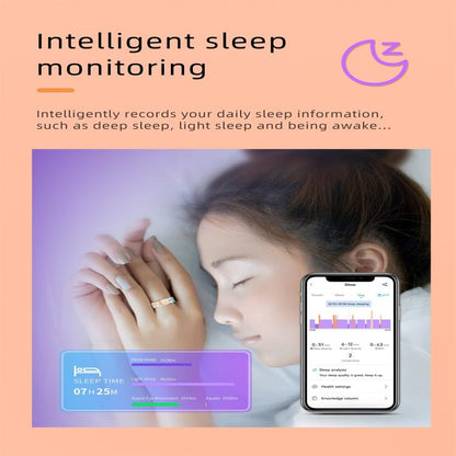 R18 SIZE 12 Smart Ring, Support Heart Rate / Blood Oxygen / Sleep / Care For Faimilies(Rose Gold) by bashfashion