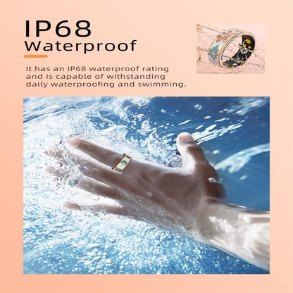 R18 SIZE 12 Smart Ring, Support Heart Rate / Blood Oxygen / Sleep / Care For Faimilies(Rose Gold) by bashfashion