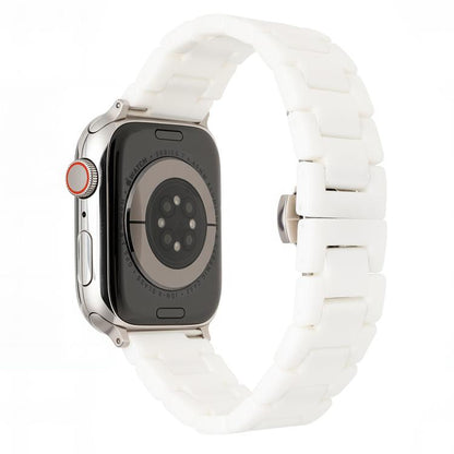 For Apple Watch 46mm / 49mm / 45mm / 44mm Tank Grain Ceramics Watch Band(White) by bashfashion