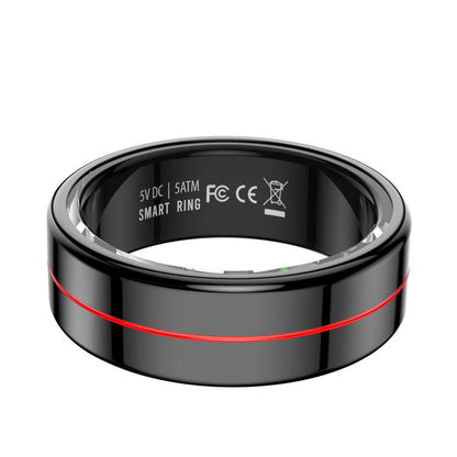 R04 SIZE 8 Smart Ring, Support Heart Rate / Blood Oxygen Monitoring / Sleep / Take Photos(Black) by bashfashion