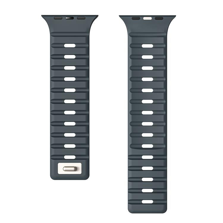 For Apple Watch 46mm / 49mm / 45mm / 44mm Norman Magnetic Silicone Watch Band(Midnight Color) by bashfashion
