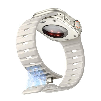 For Apple Watch 42mm / 41mm / 40mm / 38mm Norman Magnetic Silicone Watch Band(Starlight) by bashfashion