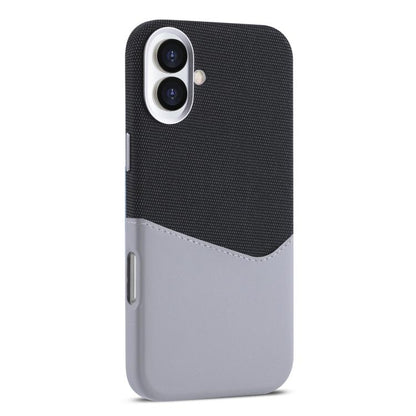 For iPhone 17 Kalebol Cloth Textue Stitching Card Slot Magnetic Phone Case(Gray) by Kalebol
