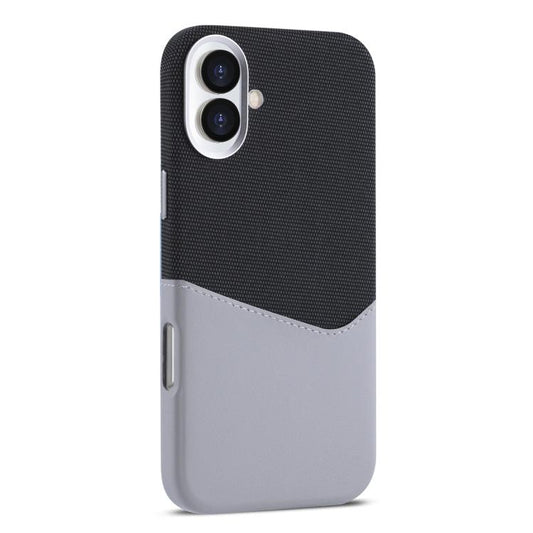 For iPhone 17 Kalebol Cloth Textue Stitching Card Slot Magnetic Phone Case(Gray) by Kalebol