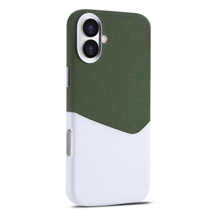 For iPhone 17 Kalebol Cloth Textue Stitching Card Slot Magnetic Phone Case(Green) by Kalebol