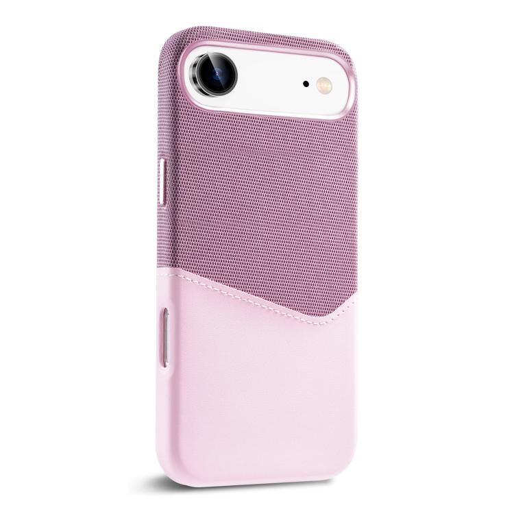 For iPhone Air Kalebol Cloth Textue Stitching Card Slot Magnetic Phone Case(Pink) by Kalebol