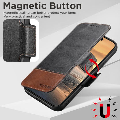 For iPhone Air Suteni Q06 2-in-1 Multi-function Detachable Wallet MagSafe Phone Case(Black) by Suteni