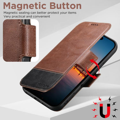 For iPhone Air Suteni Q06 2-in-1 Multi-function Detachable Wallet MagSafe Phone Case(Brown) by Suteni