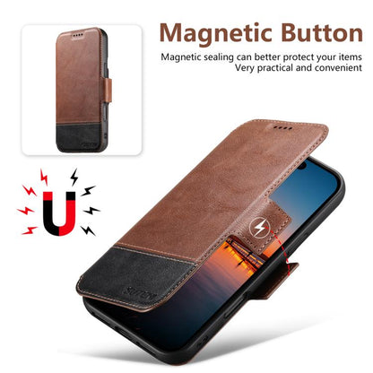 For iPhone 17 Suteni Q06 2-in-1 Multi-function Detachable Wallet MagSafe Phone Case(Brown) by Suteni