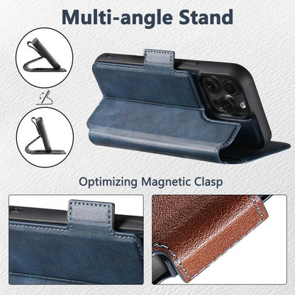 For iPhone 17 Pro Suteni Q07 2-in-1 Multi-function Detachable Wallet MagSafe Phone Case(Blue) by Suteni