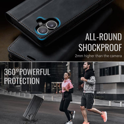 For iPhone 17 CaseMe 033 Calf Leather Lining Microfibre RFID Blocking Phone Case(Black) by CaseMe