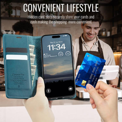 For iPhone 17 Pro Max CaseMe 033 Calf Leather Lining Microfibre RFID Blocking Phone Case(Green) by CaseMe