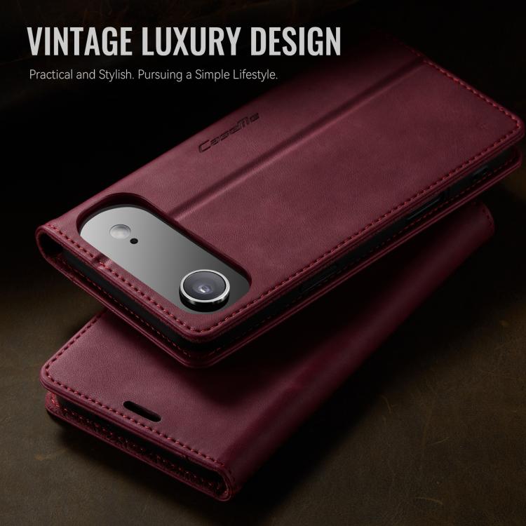 For iPhone Air CaseMe 033 Calf Leather Lining Microfibre RFID Blocking Phone Case(Red) by CaseMe