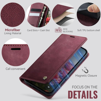 For iPhone Air CaseMe 033 Calf Leather Lining Microfibre RFID Blocking Phone Case(Red) by CaseMe