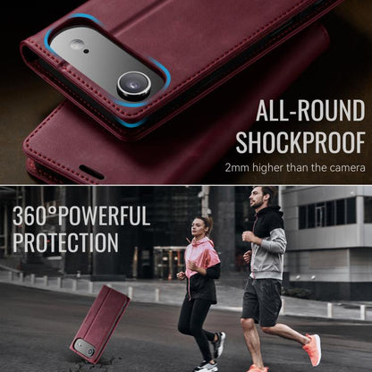 For iPhone Air CaseMe 033 Calf Leather Lining Microfibre RFID Blocking Phone Case(Red) by CaseMe