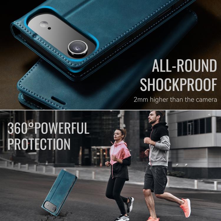 For iPhone Air CaseMe 033 Calf Leather Lining Microfibre RFID Blocking Phone Case(Green) by CaseMe