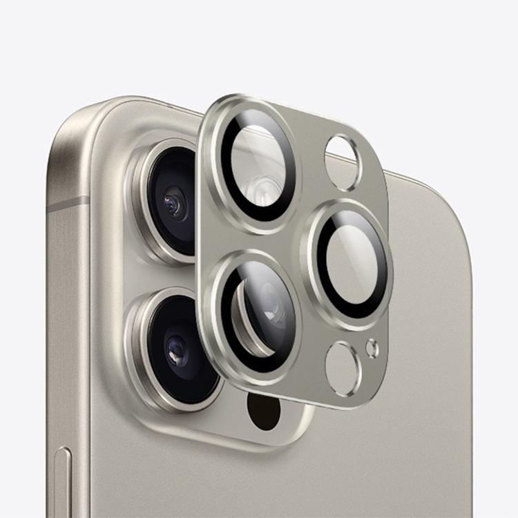 For iPhone 15 Pro Kalebol Armor Full-Coverage Metal Lens Ring Protector Film(Titanium) by Kalebol