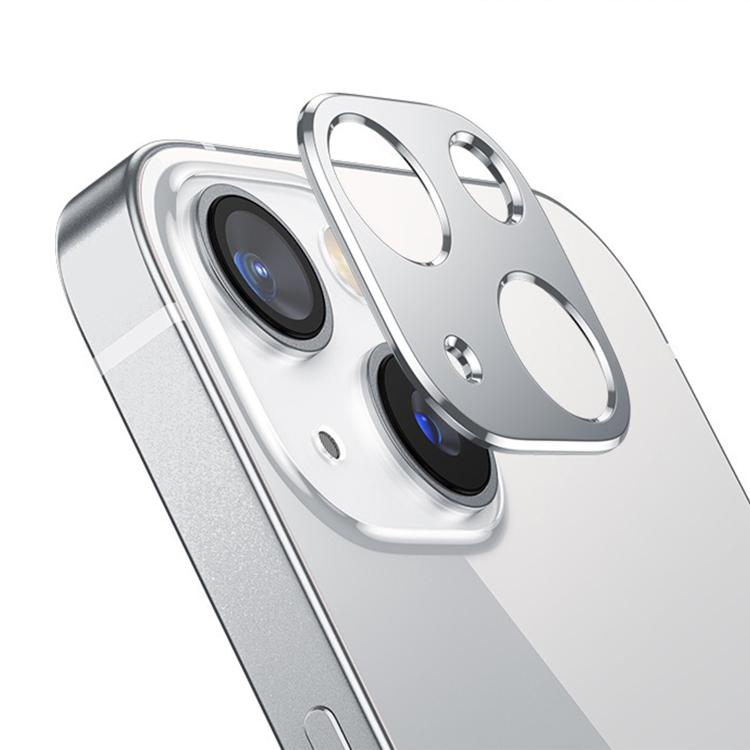 For iPhone 13 mini Kalebol Metal Hollow Lens Protection Ring(Silver) by Kalebol