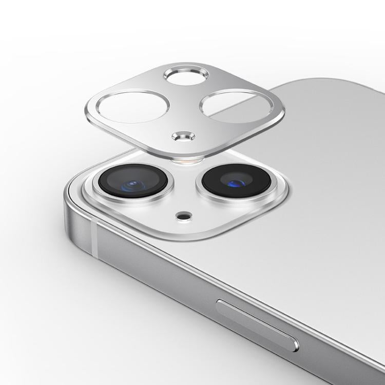 For iPhone 14 Kalebol Metal Hollow Lens Protection Ring(Silver) by Kalebol