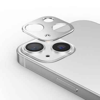 For iPhone 14 Kalebol Metal Hollow Lens Protection Ring(Silver) by Kalebol