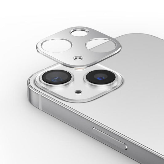 For iPhone 14 Kalebol Metal Hollow Lens Protection Ring(Silver) by Kalebol