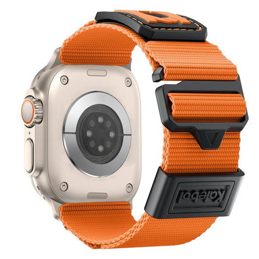 For Apple Watch 42mm / 41mm / 40mm / 38mm Kalebol Braided Nylon Sport Watch Band(Orange) by Kalebol