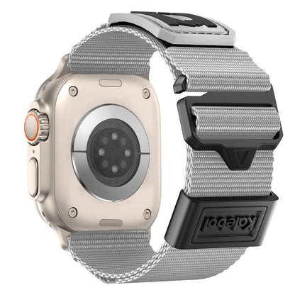 For Apple Watch 42mm / 41mm / 40mm / 38mm Kalebol Braided Nylon Sport Watch Band(Gray) by Kalebol