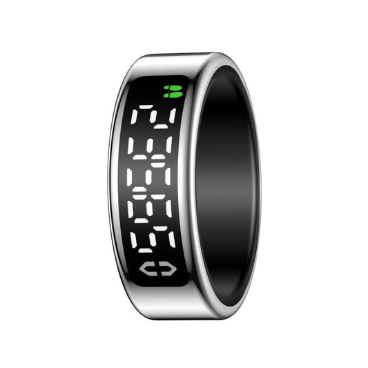 SY01 SIZE 8 Smart Ring, Support Heart Rate / Blood Oxygen / Sleep Monitoring / Multiple Sport Modes(Silver) by bashfashion