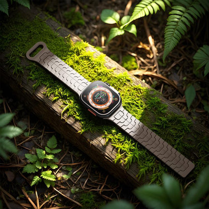 For Apple Watch 46mm / 49mm / 45mm / 44mm Steel Dragon Scale Magnetic Silicone Watch Band(Starlight Color) by bashfashion