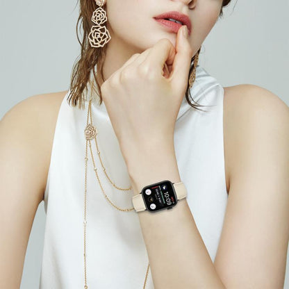 For Apple Watch 46mm / 49mm / 45mm / 44mm Lychee Texture Black Turtle Back Buckle Leather Watch Band(Pink) by bashfashion