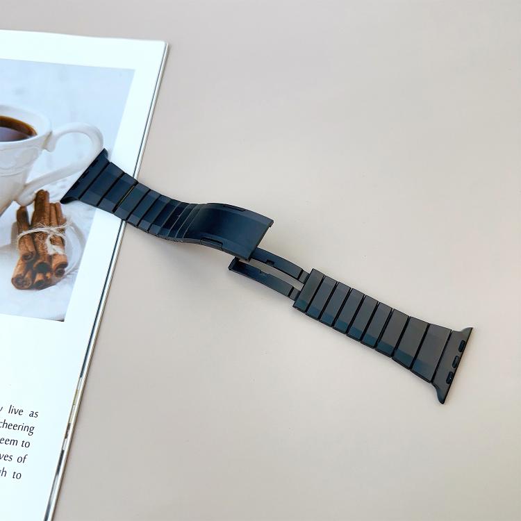 For Apple Watch 46mm / 49mm / 45mm / 44mm Curved Side Detachable Stainless Steel Watch Band(Titanium) by bashfashion