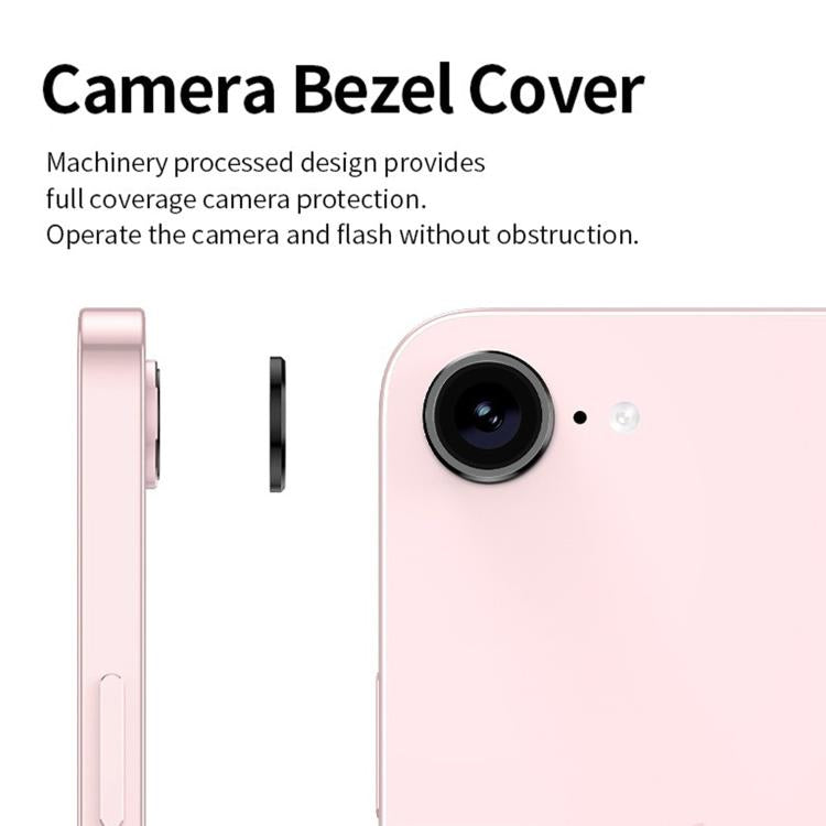 For iPhone 16e Kalebol Metal Hollow Lens Protection Ring by Kalebol