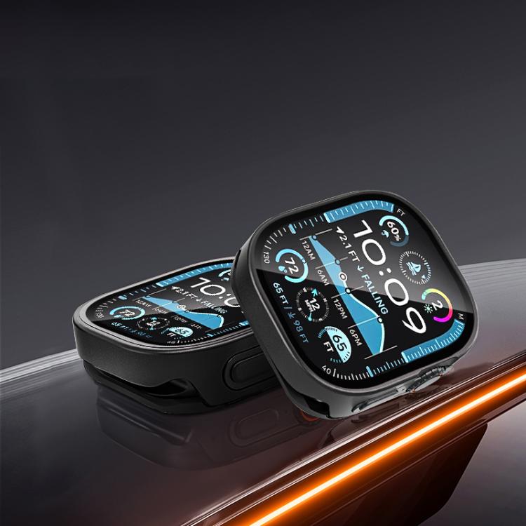 For Apple Watch Ultra 3 / 2 / 1 49mm Tempered Film Integrated Aluminum Watch Case(Titanium) by bashfashion