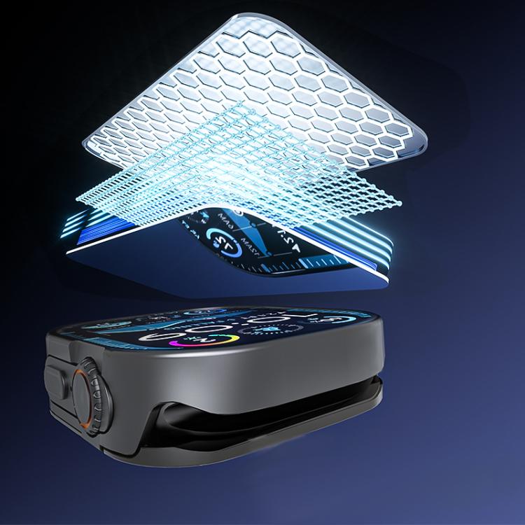 For Apple Watch Ultra 3 / 2 / 1 49mm Tempered Film Integrated Aluminum Watch Case(Silver) by bashfashion