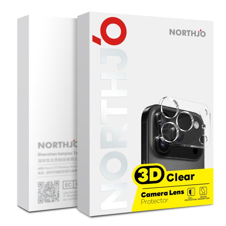 For iPhone 17 Pro 2pcs NORTHJO Camera Lens Protector 3D HD Tempered Glass Film(Clear) by NORTHJO