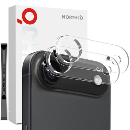 For iPhone Air 2pcs NORTHJO Camera Lens Protector 3D HD Tempered Glass Film(Clear) by NORTHJO