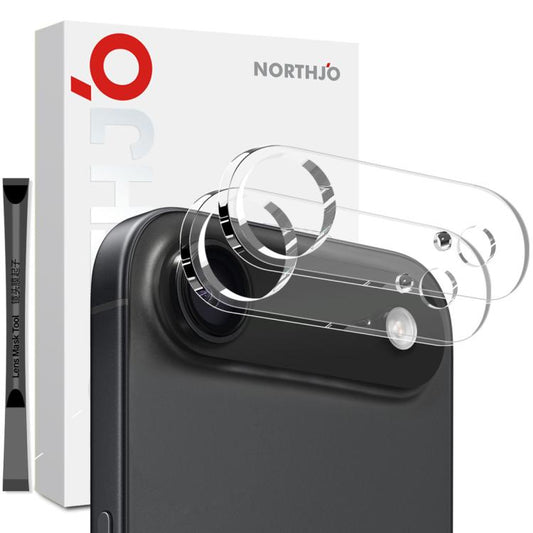 For iPhone Air 2pcs NORTHJO Camera Lens Protector 3D HD Tempered Glass Film(Clear) by NORTHJO