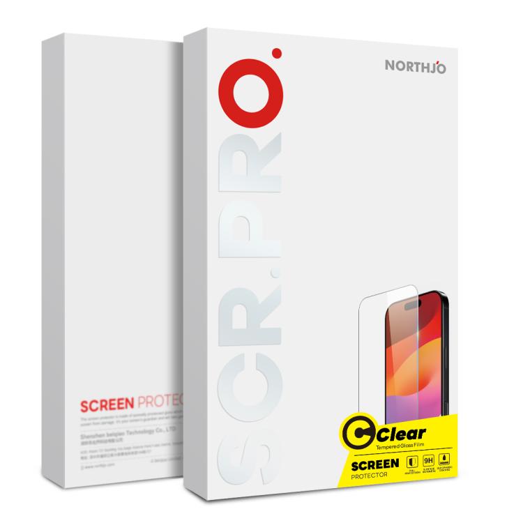 For iPhone Air 2pcs NORTHJO A++ 0.3mm 2.5D Screen Tempered Glass Film(Clear) by NORTHJO