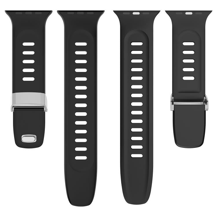 For Apple Watch 46mm / 49mm / 45mm / 44mm Explorer Silicone Watch Band(Black) by bashfashion