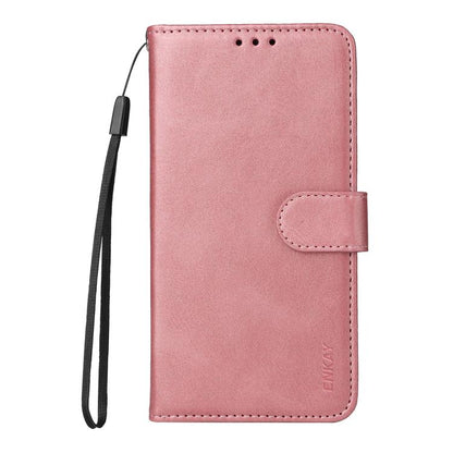 For iPhone 17 ENKAY Card Wallet Calf Texture Leather Phone Case with Thickened Glue No White Edge Film(Pink) by ENKAY