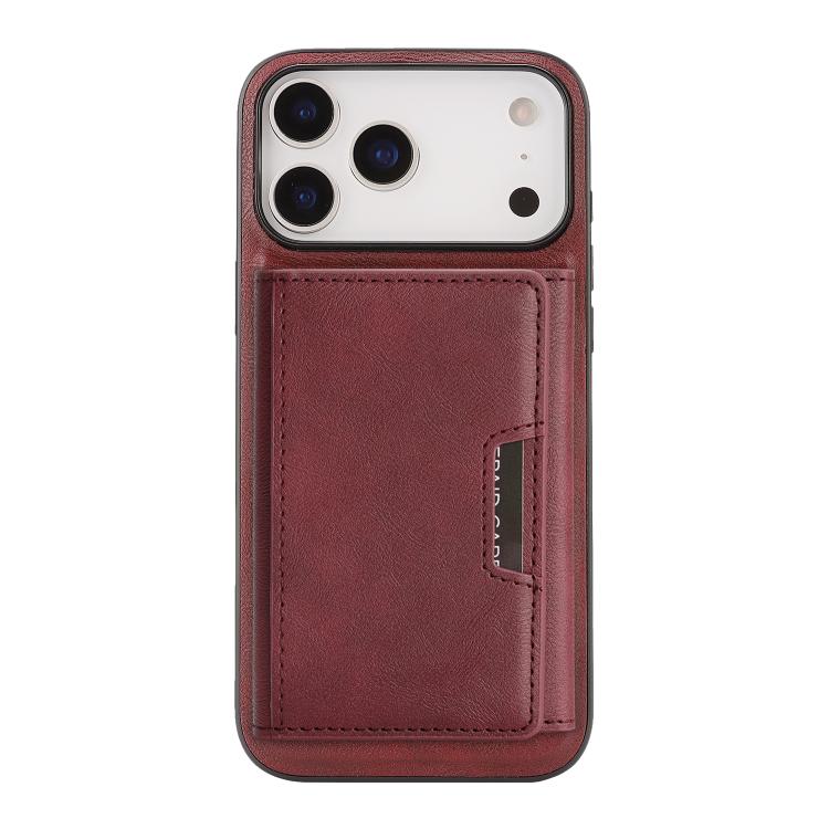 For iPhone 17 Pro Kalebol Strong Magnetic MagSafe Tri-Fold Wallet Leather Phone Case(Red) by Kalebol