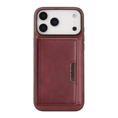 For iPhone 17 Pro Kalebol Strong Magnetic MagSafe Tri-Fold Wallet Leather Phone Case(Red) by Kalebol
