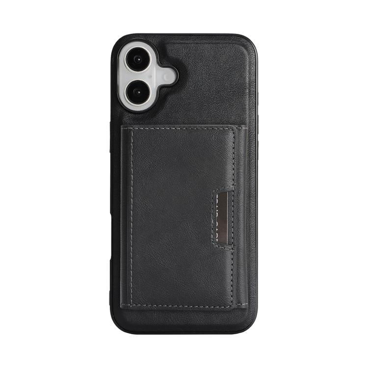 For iPhone 17 Kalebol Strong Magnetic MagSafe Tri-Fold Wallet Leather Phone Case(Black) by Kalebol
