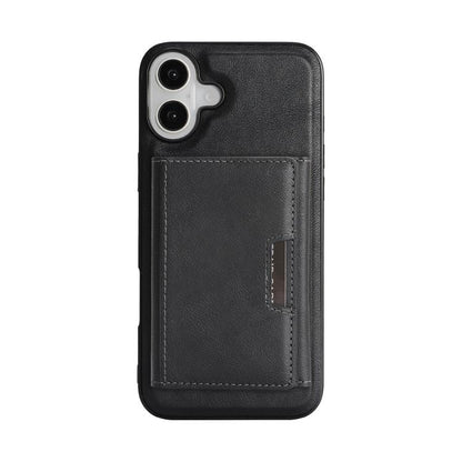 For iPhone 17 Kalebol Strong Magnetic MagSafe Tri-Fold Wallet Leather Phone Case(Black) by Kalebol