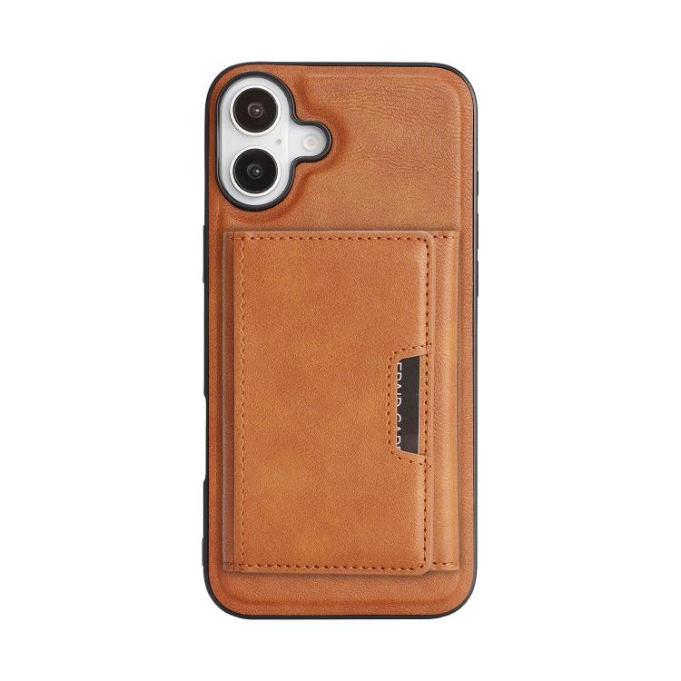 For iPhone 17 Kalebol Strong Magnetic MagSafe Tri-Fold Wallet Leather Phone Case(Brown) by Kalebol