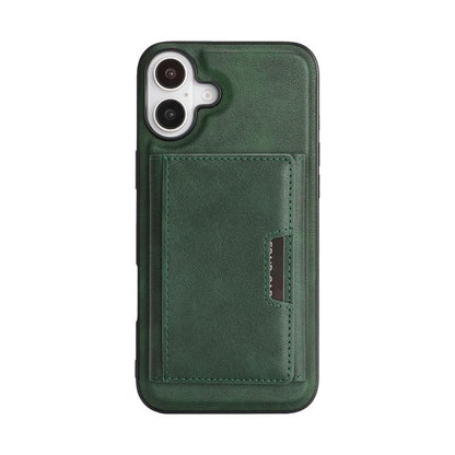 For iPhone 17 Kalebol Strong Magnetic MagSafe Tri-Fold Wallet Leather Phone Case(Green) by Kalebol