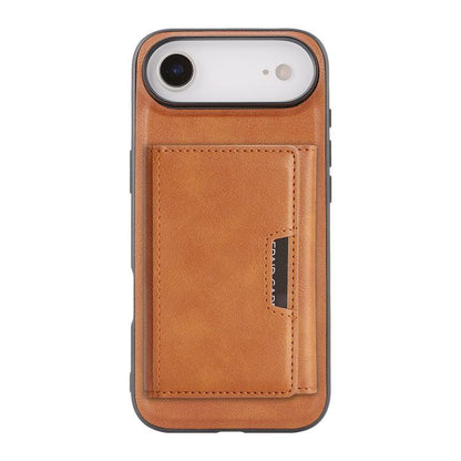 For iPhone Air Kalebol Strong Magnetic MagSafe Tri-Fold Wallet Leather Phone Case(Brown) by Kalebol
