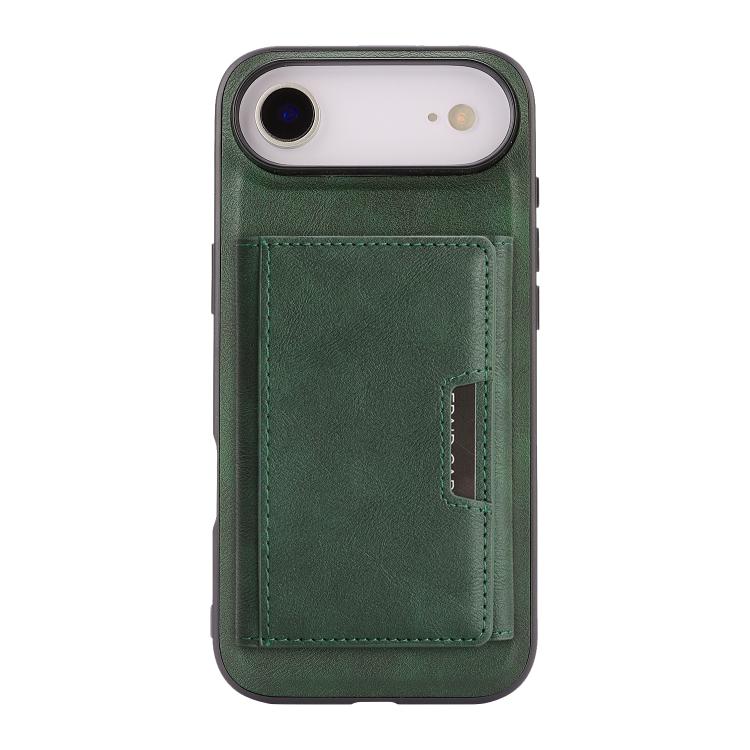For iPhone Air Kalebol Strong Magnetic MagSafe Tri-Fold Wallet Leather Phone Case(Green) by Kalebol