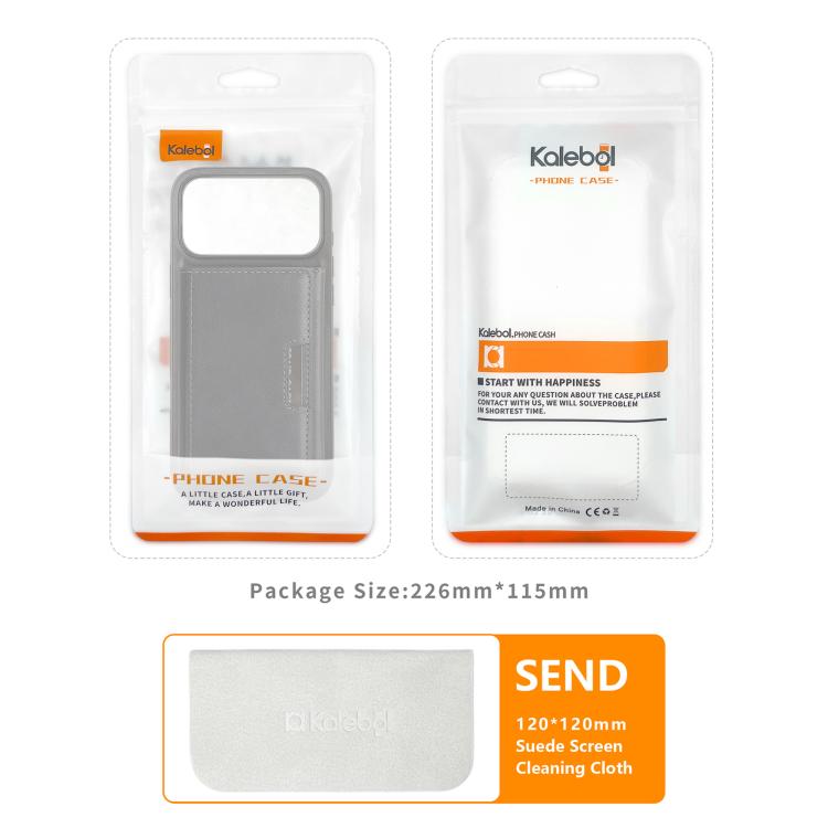 For iPhone Air Kalebol Strong Magnetic MagSafe Tri-Fold Wallet Leather Phone Case(Black) by Kalebol